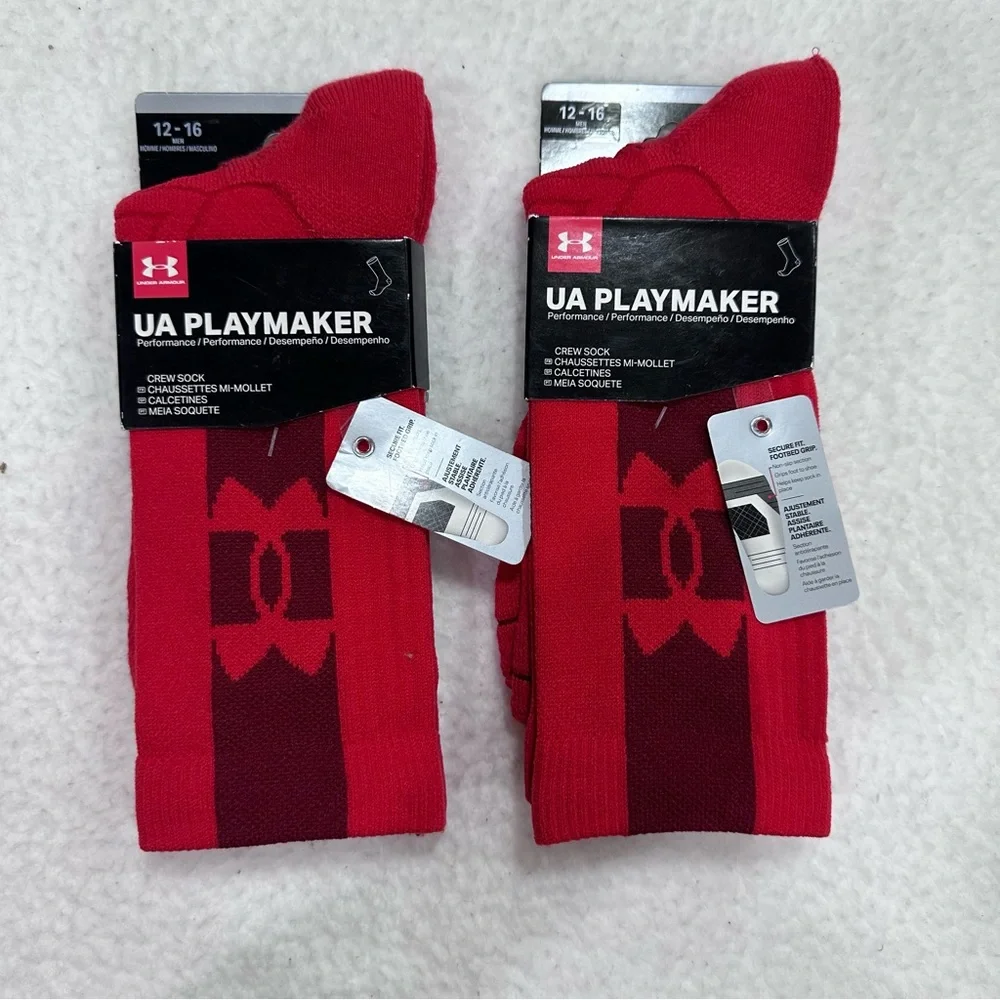 Under Armour Playmaker Red Athletic Socks